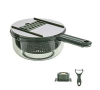 Mandoline Cuisine Multifonctions 5 Lames en Inox, Coupe Légumes avec Protection de Sécurité, Protège-mains Robustes, Lames en Acier Inoxydable, Compatible Lave-vaisselle