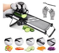 Mandoline Cuisine Pro 5 Lames avec Gants de Sécurité