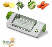 Mandoline de Cuisine Légumes à Manivelle 2 en 1, Éplucheur et Trancheuse Multifonction, Coupe Légumes Manuel pour Pomme de Terre, Carotte, Courgette, Accessoire Cuisine