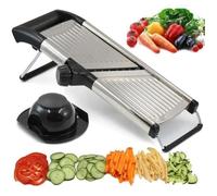 Mandoline de Cuisine Professionnel - Mandoline Légumes Réglable Multifonctions en Acier Inoxydable de avec Pied Antidérapant