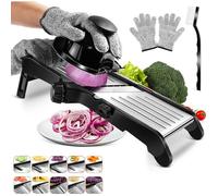 Mandoline de Cuisine Réglable en Inox, Mandolina Professionnelle, Mandoline Japonaise Multifonction à Différents Epaisseurs