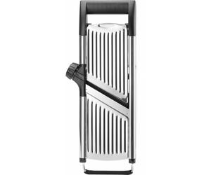 Mandoline Hendi en acier inoxydable avec 2 inserts interchangeables et pied dépliable