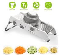 Mandoline Légumes Réglable Multifonctions Ustensile de Cuisine en Acier Inoxydable de avec Pied Antidérapant Pliable,Machine à