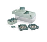 LIVOO Mandoline multifonction MEN435 8 lames inox Bac 1,5 L Vert Compatible lave-vaisselle