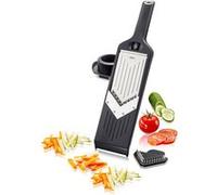 Gefu Mandoline multifonctions Violi 2.0 – Rabot julienne – Acier inoxydable Argent/Noir