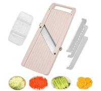 Mandoline professionnelle japonaise large pour la cuisine, coupe-légumes avec 3 lames en acier inoxydable, trancheuse manuelle pour aliments Mandoline Slicer