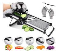 Mandoline Réglable 1-9 mm avec Julienne et Gants