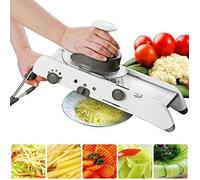 Mandoline Trancheuse 18 Types de Multifonctions Réglable PL8 Saucisson Professionnelle Cuisine Gaufrier Juliennes Acier INOX Couper