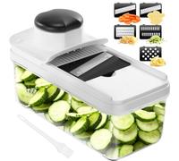 Mandolines de Cuisine - Coupe Legume Multifonctions - Mandoline Professionnelle Cuisine avec 5 Lames Interchangeables - Mandoline Japonaise pour Tranche/Julienne