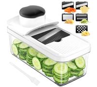 Mandolines de Cuisine - Coupe Legume Multifonctions - Mandoline Professionnelle Cuisine avec 5 Lames Interchangeables - Mandoline Japonaise pour Tranche/Julienne