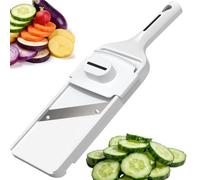 Mandolines de Cuisine Professionnelle, Mandoline Réglable avec Protection de Sécurité, Trancheuse à Légumes, Coupe Legumes Manuelle pour Carotte Concombre Pomme de Terre