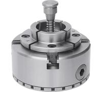 Mandrin à 4 mors à centrage automatique - Mandrin rotatif pneumatique - Diamètre extérieur 96 mm, plage de serrage 32–67 mm, vitesse max. 3 000 tr/min, acier 40Cr, 1,7 kg - Argent