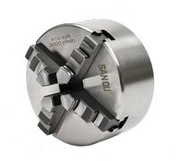 Mandrin - À quatre mors, à centrage automatique, 125 mm - Manuel - Pour machines CNC - Acier/fer - Argent