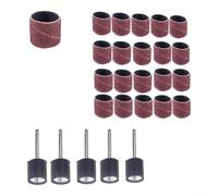 Mandrin Auto-Expansible Kit Ponçage 1/2" 20+5 Pcs(150 Grit) | Caoutchouc expansible, maintien ferme des bandes, réduit les vibrations, parfait pour courbes, précision accrue