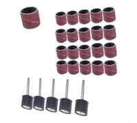 Mandrin Auto-Expansible Kit Ponçage 1/2" 20+5 Pcs(240 Grit) | Caoutchouc expansible, maintien ferme des bandes, réduit les vibrations, parfait pour courbes, précision accrue