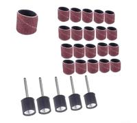 Mandrin Auto-Expansible Kit Ponçage 1/2" 20+5 Pcs(320 Grit) | Caoutchouc expansible, maintien ferme des bandes, réduit les vibrations, parfait pour courbes, précision accrue