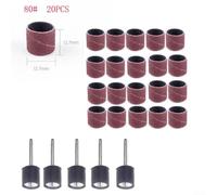 Mandrin Auto-Expansible Kit Ponçage 1/2" 20+5 Pcs(80 Grit) | Caoutchouc expansible, maintien ferme des bandes, réduit les vibrations, parfait pour courbes, précision accrue