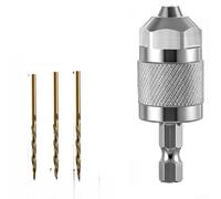Mandrin Auto-serrant Rapide 6.35mm pour Outil Rotatif(C) | Queue hexagonale 6.35mm, compatibilité outils rotatifs, changement rapide, ni nécessaire