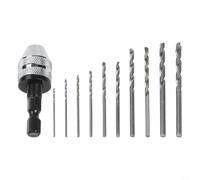 Mandrin Autoserrant 0.3-3.6mm Queue Hexagonale 1/4 Pouces(11PCS) | Queue hex 1/4 pouce, serrage manuel rapide, visseuses électriques, aluminium durable