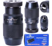 Mandrin de perçage 5-20 mm pour perceuse B22, tête Morse à serrage automatique, FALON