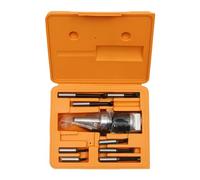Mandrin de perçage 9 pièces 10-125 mm Alésage Tête de forage pour fraiseuse Tête rotative M12 Accessoires Set avec coffret en plastique