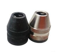 Mandrin de perceuse sans clé 0,3 à 3,6 mm, adaptateur de tige hexagonale de 6,3 mm pour pilotes électriques, porte-outil de changement sans tige d'extension, convertisseur d'embout en métal (B)