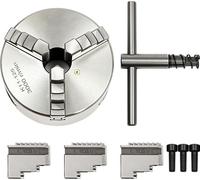 Mandrin de précision - À centrage automatique à 3 mors - Ø 125 mm - Plage de serrage : intérieur 2,5–40 mm, extérieur 38–110 mm - Alésage de passage 30 mm - Concentricité 0,07 mm - Argent