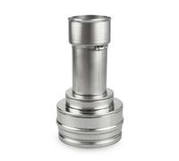 Mandrin de raccordement simple paroi, escamotable - double paroi - Schiedel ICS Rauchrohranschluss: Ø 130mm (Feuerstätte: Ø 80mm)