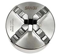 Mandrin de serrage - 4 mors, à centrage automatique - Ø 125 mm - Plage de serrage : intérieur 2,5–40 mm / extérieur 38–110 mm - Précision : 0,07 mm - Vitesse max. : 3 000 tr/min - Passage : 30 mm - Ar