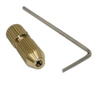 Mandrin de serrage pour arbre de moteur électrique en laiton doré de 0,8 mm à 1,5 mm pour porte-foret de 2,35 mm, accessoire de perçage avec petite clé incluse