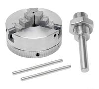 Mandrin de serrage pour mini tour avec filetage M12x1, options de 3 mâchoires et 4 mâchoires en alliage de zinc, triple mandrin robuste et quatre mandrin pour perceuses, (B)