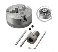 Mandrin de tour, 3 mâchoires en alliage, auto-centrage manuel avec boulons de montage, pour mini machine-outil, mandrin à trois mâchoires (mandrin + tige de 8 mm)