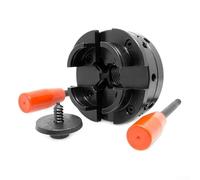 Mandrin de tour à bois de 10,2 cm avec mâchoires rondes pour mini tours, filetage 2,5 cm x 8 TPI en métal auto-centrant outil de serrage pour bols de tournage du bois et travaux manuels, finition
