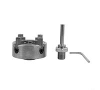 Mandrin de tour manuel à 4 mâchoires Z011 avec pince métallique auto-centrante pour mini perceuse, acier à haute teneur en carbone avec filetage de 1 mm, argenté