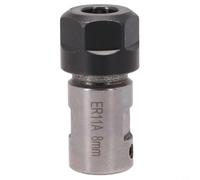 Mandrin d'extension pour broche de moteur ER11 ER16 ER20 Type A Pince de serrage en acier 5-16 mm Porte-outils pour fraiseuse CNC Perçage profond Équilibrage Argent Noir 1 pièce (ER11A-8 mm)