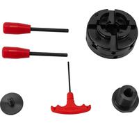 Mandrin M33 - Mandrin à 4 mors 100 mm (10 cm) - à centrage automatique - avec adaptateur - manuel - noir