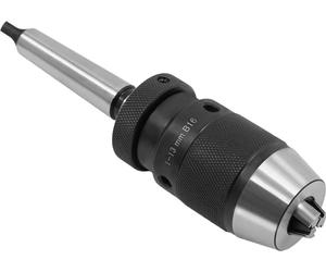 Mandrin - MT2-B16 - Sans clé - À serrage automatique - Plage de serrage 1–13 mm - Pour perceuse à colonne - Métal et bois - Argent