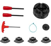 Mandrin pour tour à bois - Auto-centrant à 4 mors - Filetage M18x2,5 - Intérieur 39-76 mm - Extérieur 51-92 mm - Hauteur des mors 30 mm - Un jeu de mors - Noir