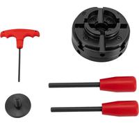 Mandrin rotatif - 4 mors - Auto-centrant - Plage de serrage 39-76 mm - Précision de concentricité 0,3 mm - Filetage M18×2,5 - Acier à haute teneur en carbone - Noir