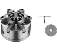 Mandrin rotatif, mécanisme d'auto-centrage, construction en fonte durable, 6 mâchoires 160 mm