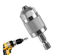 Mandrin - Tige hexagonale de 52 mm avec raccord rapide | 1/4" - Chrome | Adaptateur 3 mâchoires en acier vanadium | 1,5-6,5 mm - Convertisseur universel haute précision | Outils électriques en métal
