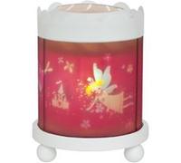 TROUSSELIER - Princesses Fées - Veilleuse - Manège Magique - Idéal Cadeau Enfant - Dessin animé - Lumière rassurante - Couleur Bois Blanc - Ampoule 12V 10W inclue - Prise Elec. EU