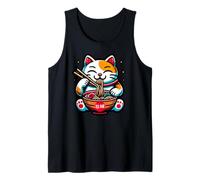 Maneki-Neko Chat de Bonne Chance Mangeant des Ramen drôle Débardeur