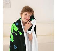 Manfei Couverture en polaire tie and dye pour console de jeu, style hippie et urbain, jeté confortable pour lit, canapé, décoration de chambre d'enfant, garçons et filles, douce et respirante (228,6 x