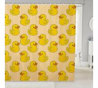 Manfei Rideaux de douche imperméables avec 12 crochets pour salle de bain, chambre d'enfant, garçons et filles, motif canard, 182,9 x 213,4 cm (l x L)