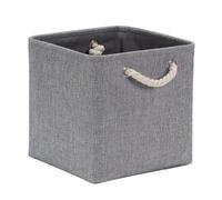 Mangata Boîtes de rangement Cube 33x33x33cm, Gris, 1Pc | Panier de rangement repliable pour armoires et étagères | Organisateur textile