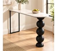 Mange-Debout Cuisine, Table De Bar Haute, Comptoir Petit-déjeuner | Plateau Fin Arrondi, Hauteur 105 Cm Quatre Longueurs Pour Cuisine, Salle À Manger Ou Coin Repas Moderne(Black,70.8″/180cm)