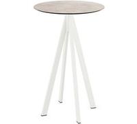Mange debout Infinity avec piètement blanc + plateau HPL Ø70 cm Veba 3 G