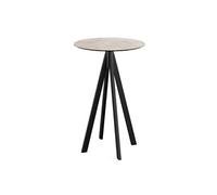 Mange debout Infinity avec piètement noir + plateau HPL Ø70 cm