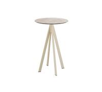 Infinity - Table de bar avec structure couleur sable + plateau en stratifié haute pression Moonstone Ø70 cm, 1 pièce